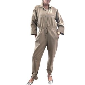 Vintage Dreams Khaki Utility Jumpsuit Women’s M Vintage Dreams Utility Jumpsuit